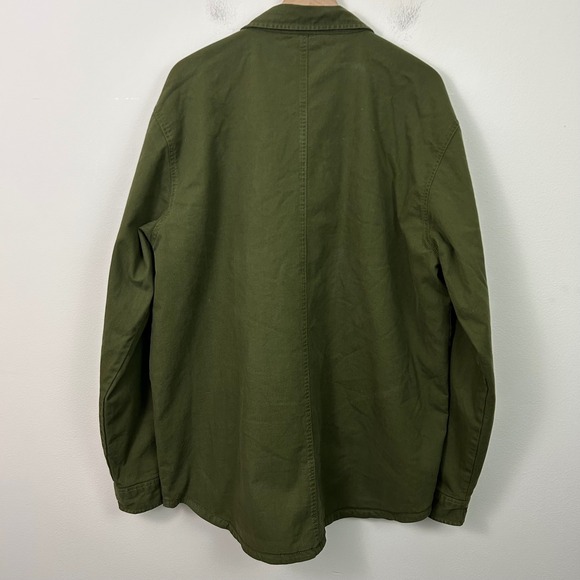 Carhartt Mens Rugged Flex Relax-Fit Canvas Fleece Lined Shirt Jacket XLT - Picture 2 of 12